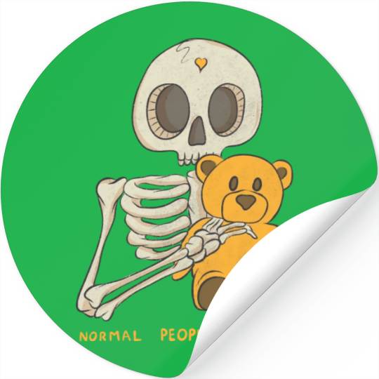 Normal People Scare Me Skull Halloween Stickers