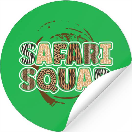 Safari Squad Africa Animals Zoo Lover Zookeeper Stickers