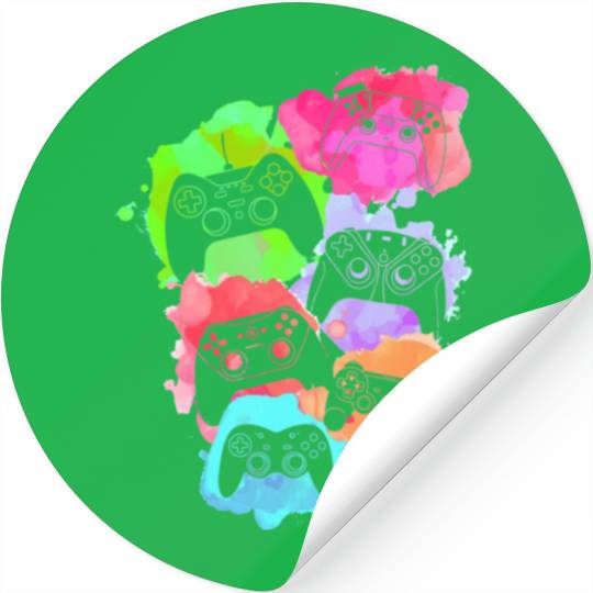 Control All Gamer Video Game Lover Controller Cute Stickers