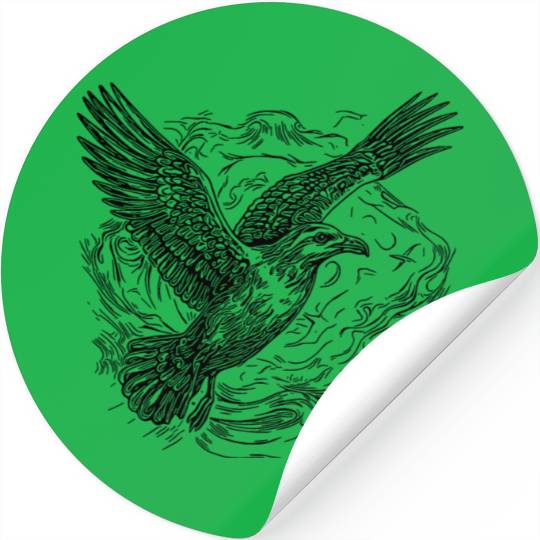 Flying Seagull Over The Sea Stickers