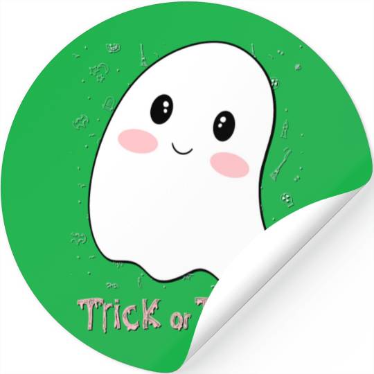 Boo Cute Ghost Halloween design trick or treat Stickers