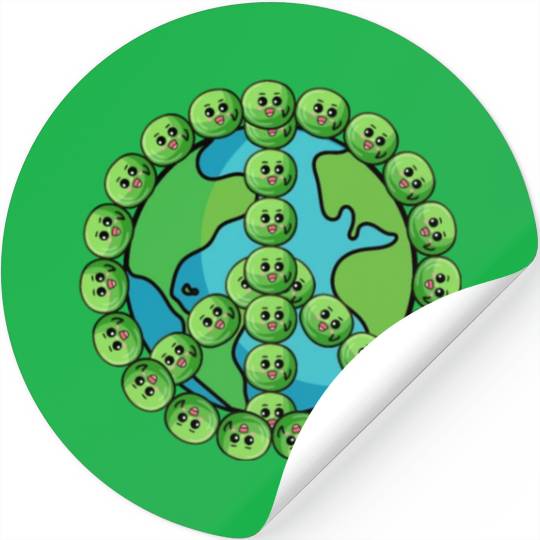Funny peas on earth Stickers