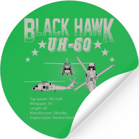 Sikorsky UH 60 Black Hawk Stickers