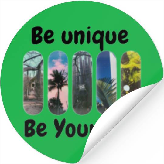Ski Panels with Be Unique Be Yourself Motivation Stickers