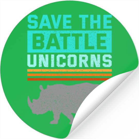 Rhino Unicorn Rhinoceros Animal Wildlife Lover Saf Stickers