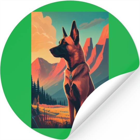Belgian Malinois Nature Stickers
