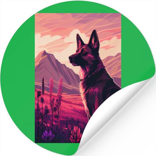 Belgian Malinois Nature Stickers