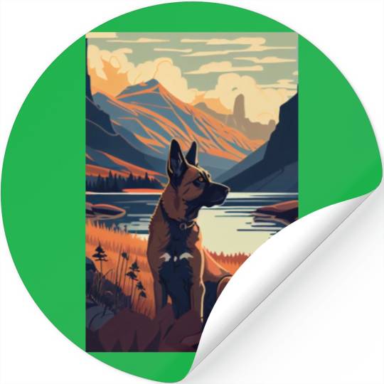 Belgian Malinois Nature Stickers