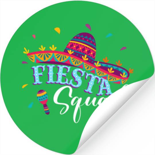 Fiesta Squad Cinco De Mayo Mexican Sombrero Family Stickers
