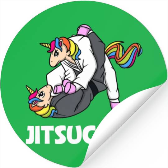 Jitsucorn Jiu Jitsu Unicorn MMA BJJ Judo Stickers