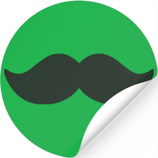 dark green mustache black man november bike Stickers