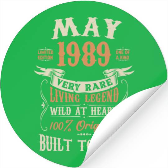 May 1989 Birthday Surprise Stickers