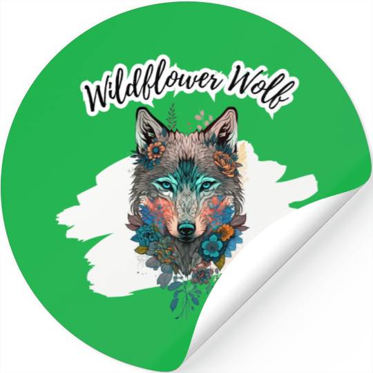 Wildflower Wolf Stickers