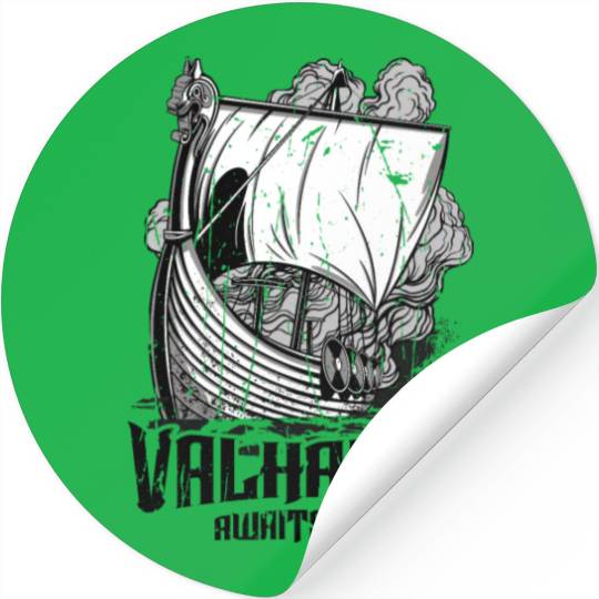 Valhalla awaits me - Viking Stickers