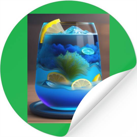 Electric Blue Lemonade Stickers