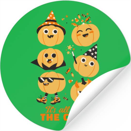 Halloween Pumpkin Cute Kids Candy Stickers