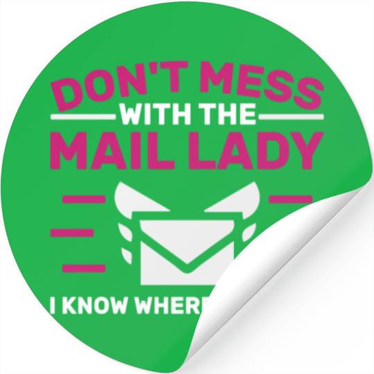 Funny Mailwoman Art For Postal Service Worker Stickers