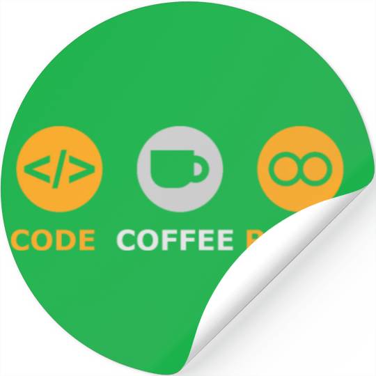coffee code repeat software developer tech Stickers