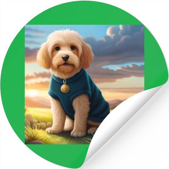 dog and wilderness Stickers