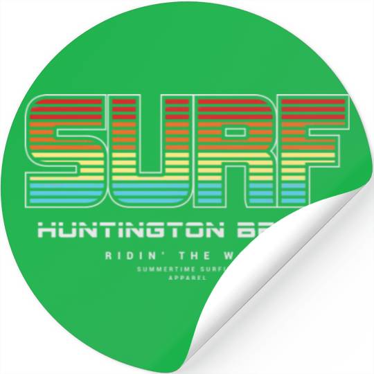 Surf in Huntington Beach nature Stickers