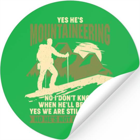 Mountaineering Mountaineer Wife Couple Gift Stickers