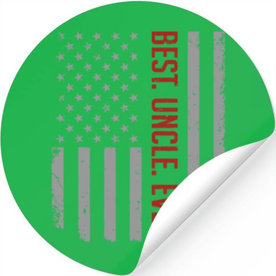 Mens Best Uncle Ever US American Flag Gift For Fat Stickers