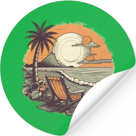 Beach Scene Stickers