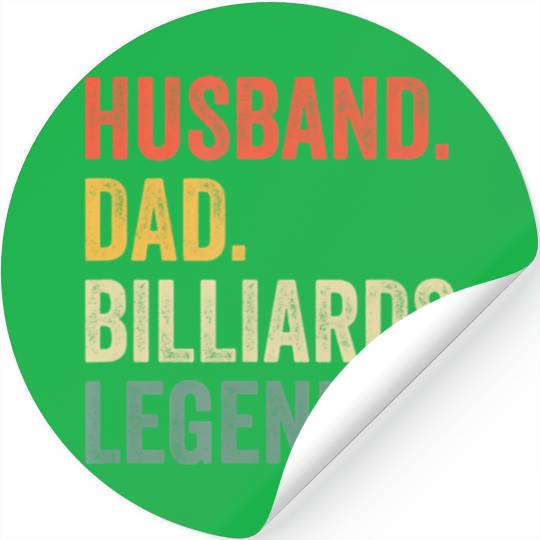 Pool Player Funny Husband Dad Billiards Legend Stickers