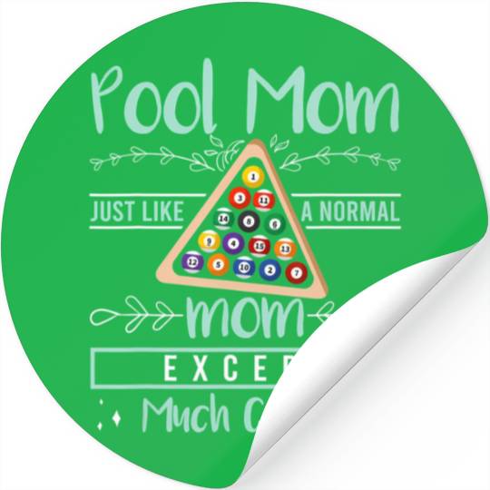 Pool Mom Pool Billiards Mother s Day Pool Player Stickers