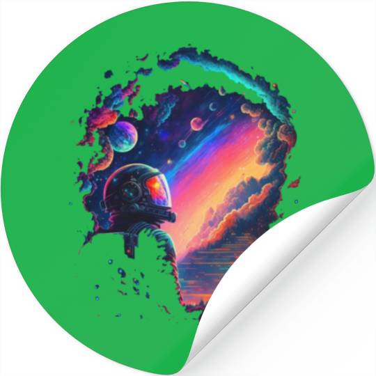 Psychedelic Astronaut Stickers