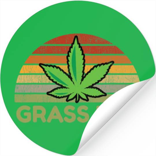Grass Fed Hemp Farmer Weed Cannabis Marijuana Stickers