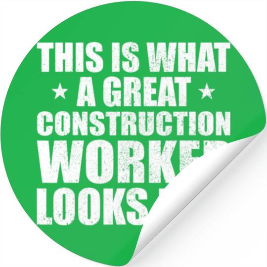 Great construction worker funny job Stickers