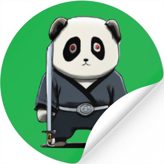 Samurai panda Stickers
