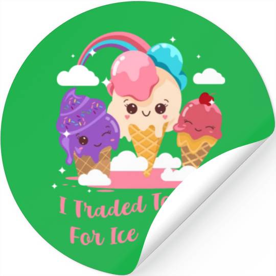 I Traded Tonsils For Ice Cream Funny Tonsil Stickers