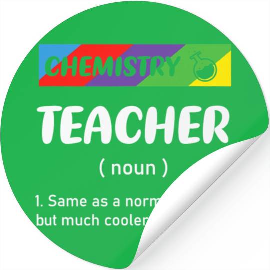 Funny Retro Vintage Science Chemistry Teacher Stickers