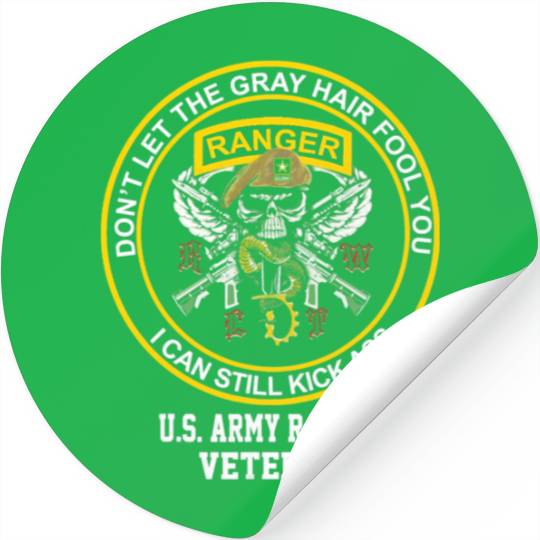 Funny Retired US Army Ranger Veteran USA Military Stickers