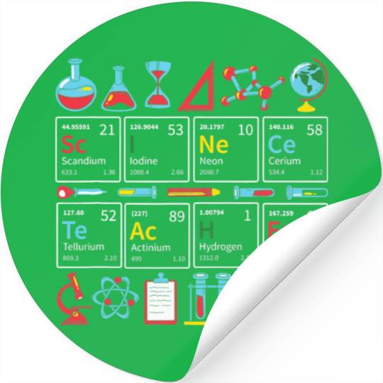 Funny Retro Vintage Science Chemistry Teacher Stickers