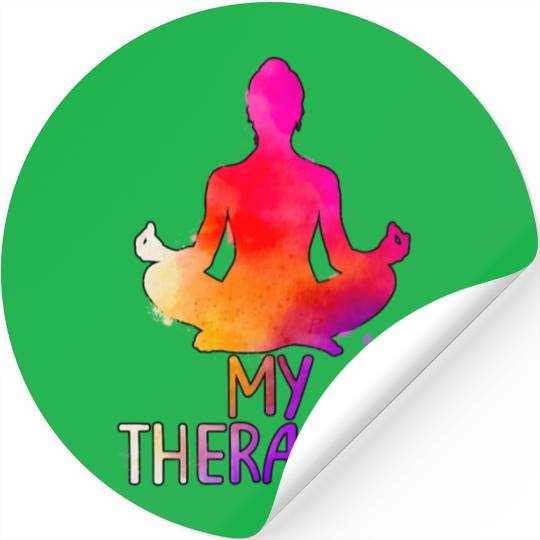 Yoga Meditation Lover Buddha Is My Therapist Stickers