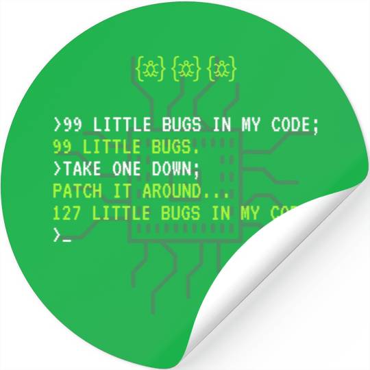 Funny Programmer Coding Debugger Hacker Computer Stickers