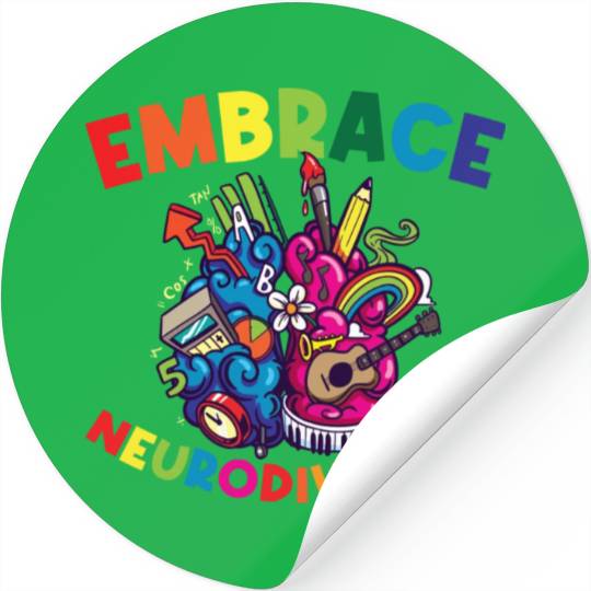 Embrace Neurodiversity Funny Adhd Stickers