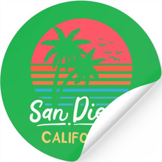 San Diego California Ca Vintage Stickers