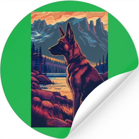 Belgian Malinois Nature Stickers
