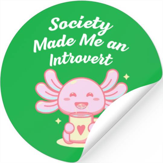 Handcrafted by Society Introvert Sayings Antisocia Stickers