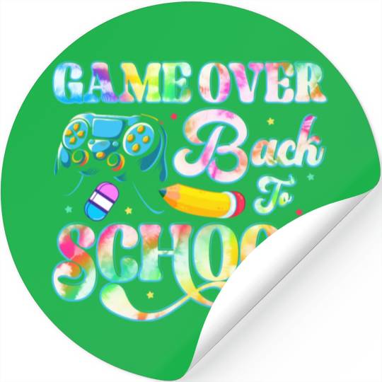 Funny Game Over Teacher Kids Video Game Back To Stickers