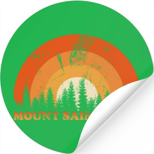 Vintage Mount Saint Elias Fan Retro Cool Sunset Stickers