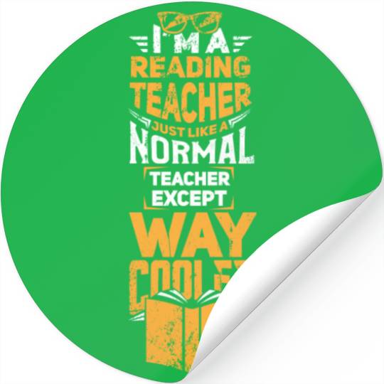 Cool Reading Teacher Stickers