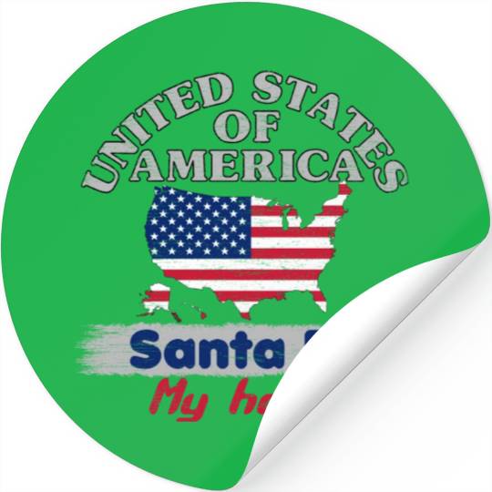 United States of America - Santa Fe my home - USA Stickers