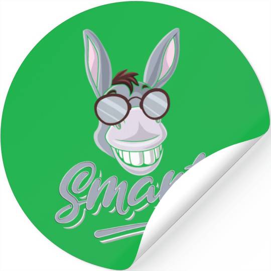 Smart Donkey Zookeeper Animal Lover Farmer Stickers