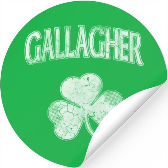 Gallagher Irish shamrock st Patrick s Day Stickers