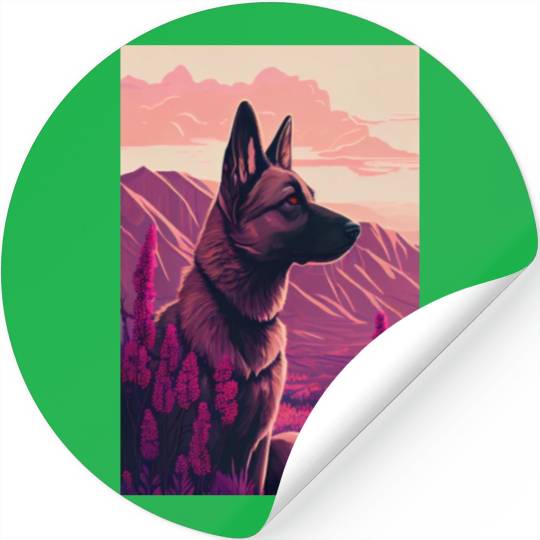 Belgian Malinois Nature Stickers